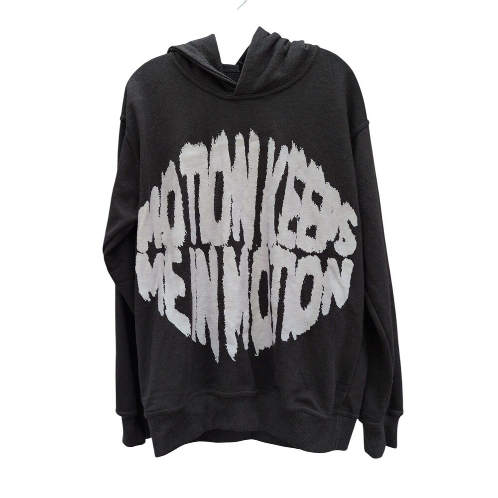 Angelic Motion Lost Angels Division Black Graphic Hoodie Streetwear Pullover L
